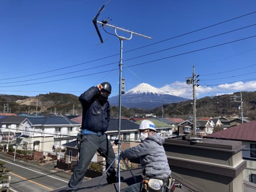 戸建てアンテナ施工